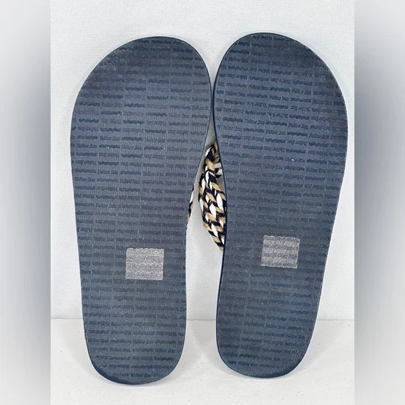 Yellow Box‎ Fida Flip Flops Navy Wide Strap Sandals Boho Sz 10 - Picture 6 of 9